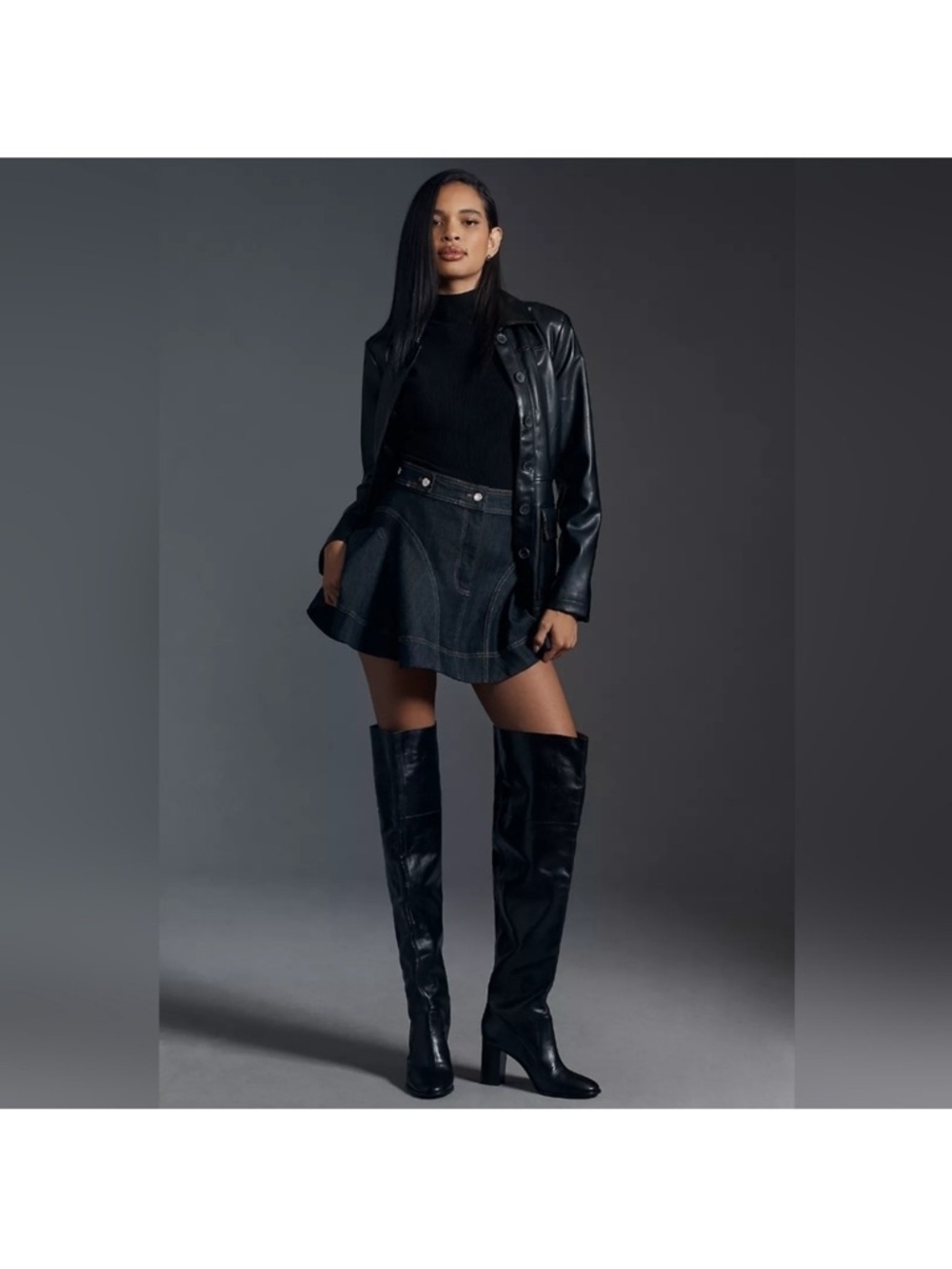 NIB Schutz Terrance Over-The-Knee Block Boots, Size 5B